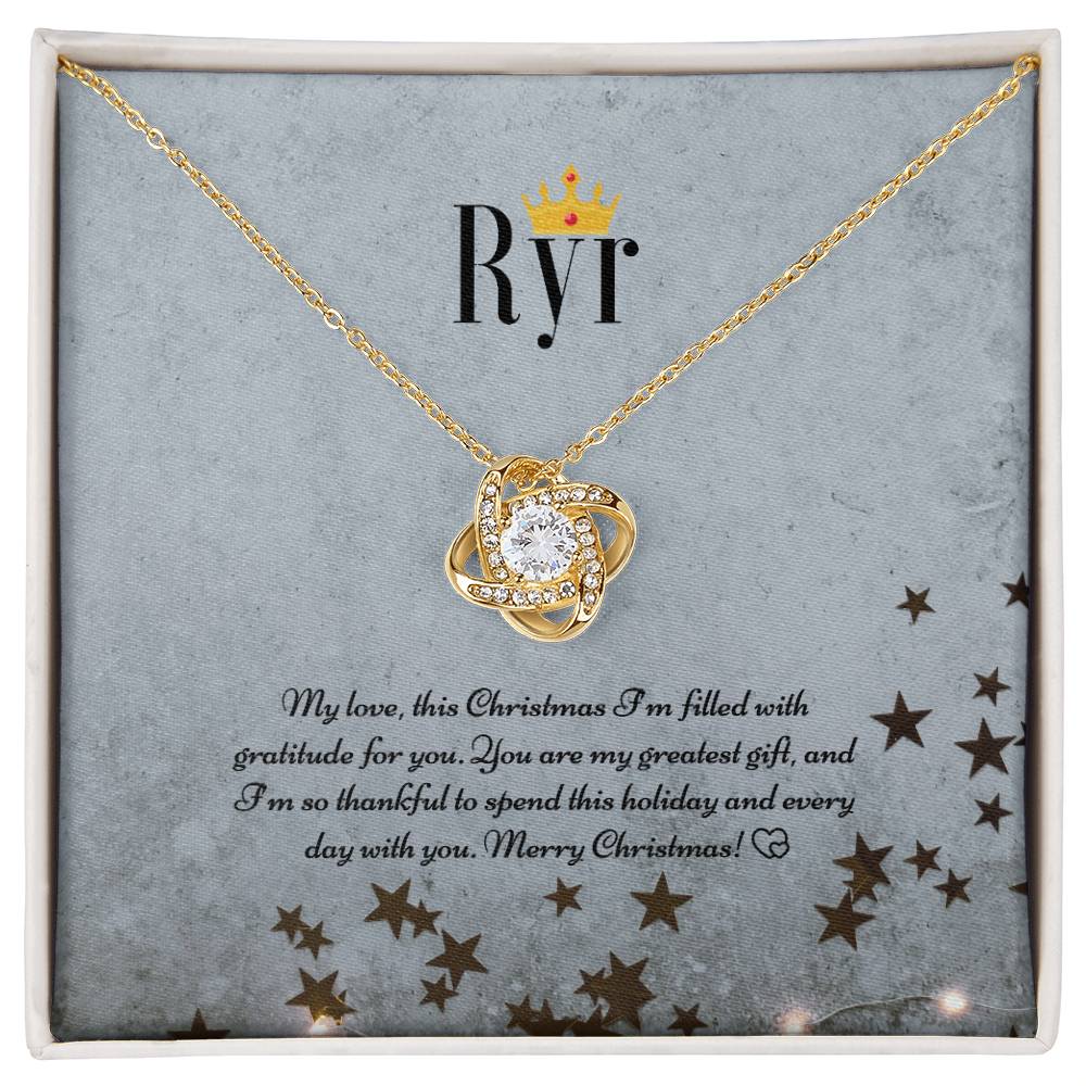 Ryr Jewelry - Love Knot Necklace - Top Best Christmas Necklace Gift for Her – A Holiday Treasure