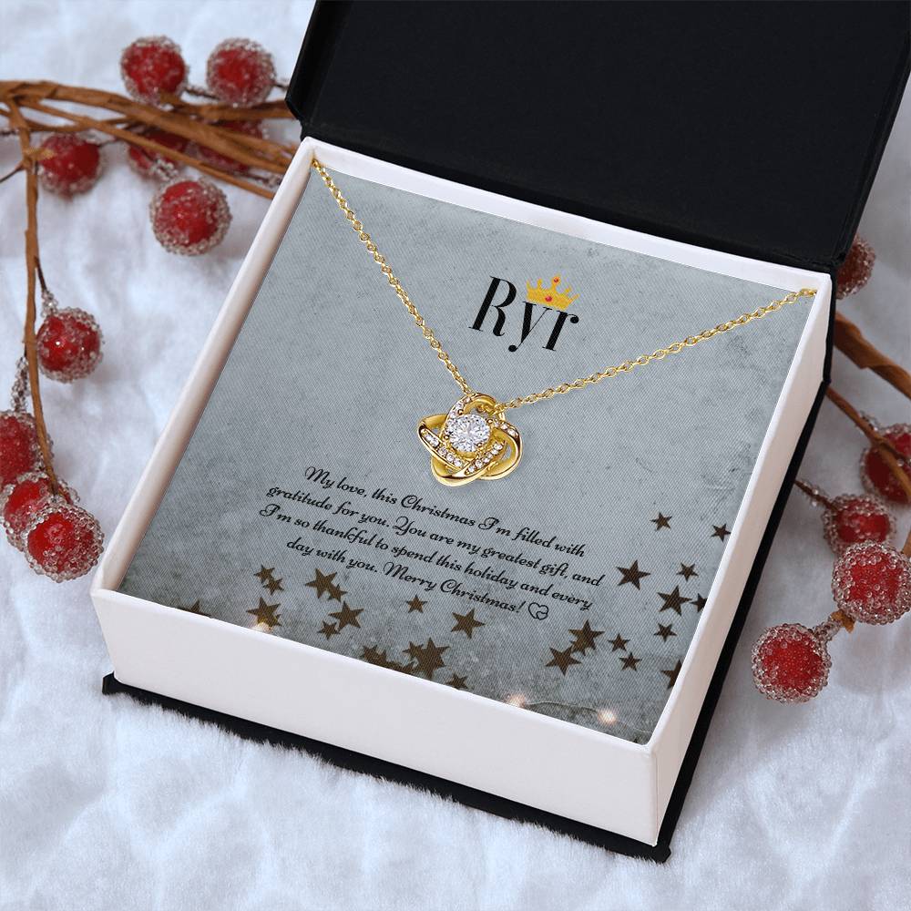 Ryr Jewelry - Love Knot Necklace - Top Best Christmas Necklace Gift for Her – A Holiday Treasure