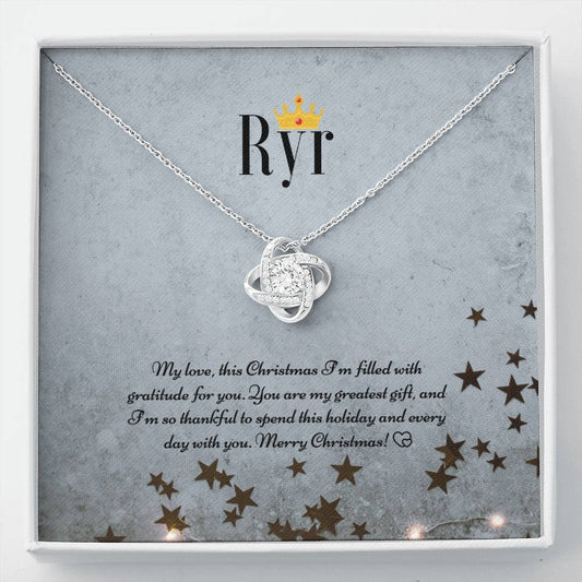 Ryr Jewelry - Love Knot Necklace - Top Best Christmas Necklace Gift for Her – A Holiday Treasure