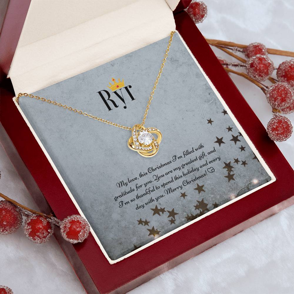 Ryr Jewelry - Love Knot Necklace - Top Best Christmas Necklace Gift for Her – A Holiday Treasure