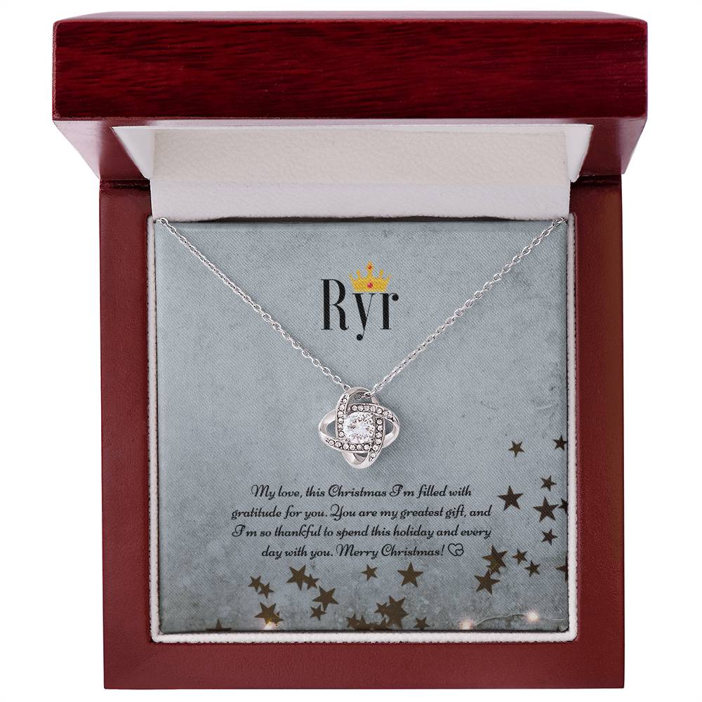 Ryr Jewelry - Love Knot Necklace - Top Best Christmas Necklace Gift for Her – A Holiday Treasure