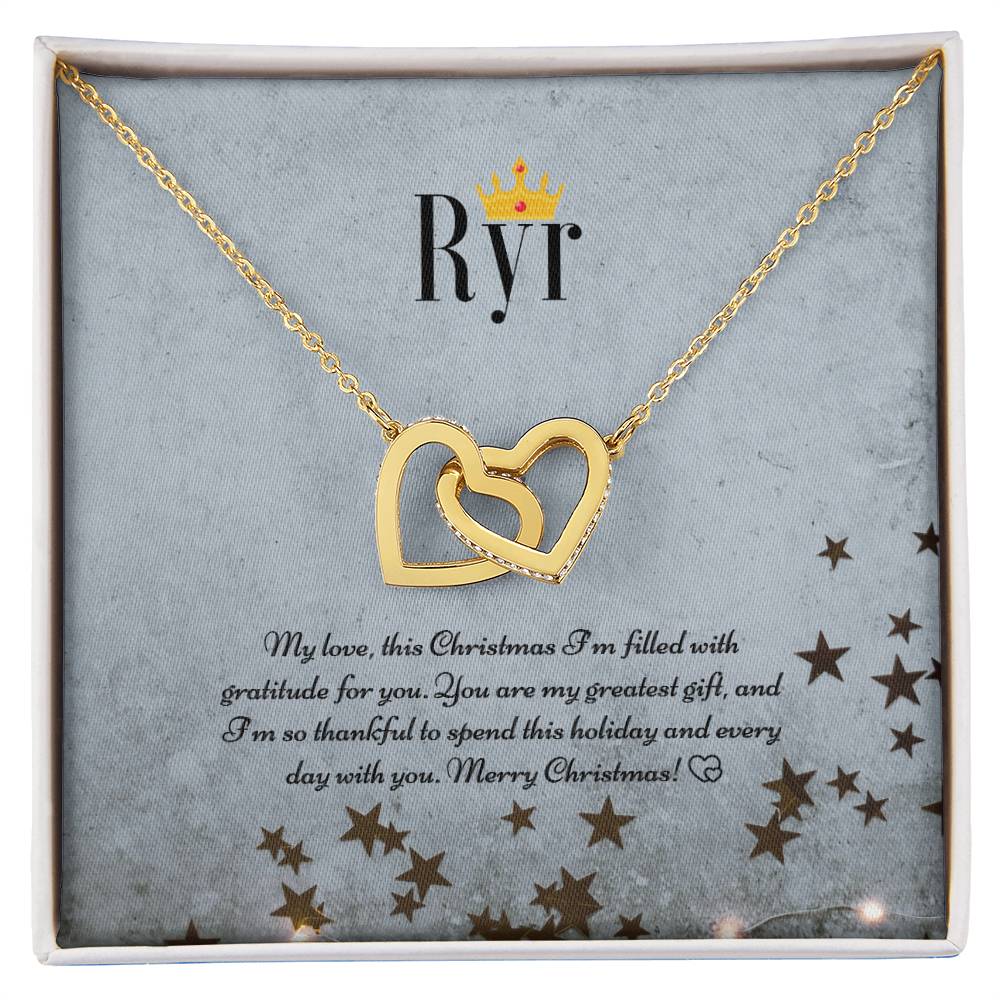 Ryr Jewelry - Interlocking Hearts Necklace - The Perfect Christmas Necklace Gift for Her