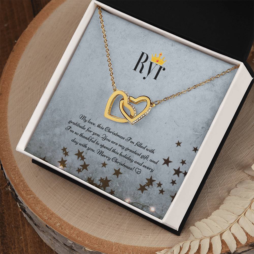 Ryr Jewelry - Interlocking Hearts Necklace - The Perfect Christmas Necklace Gift for Her