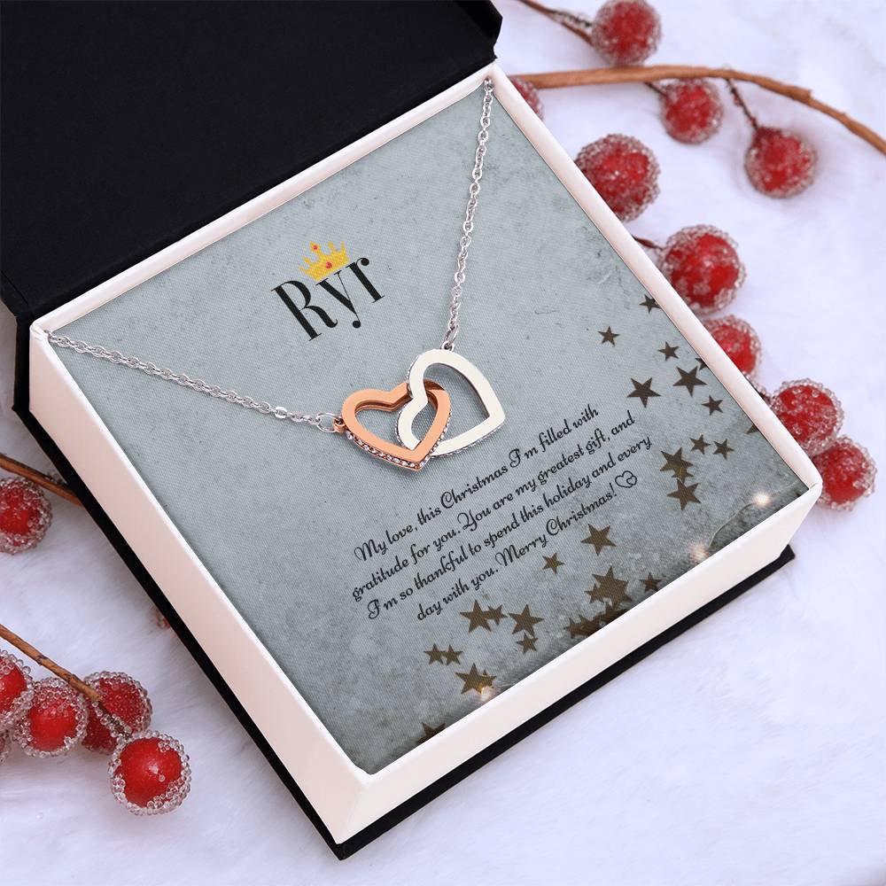 Ryr Jewelry - Interlocking Hearts Necklace - The Perfect Christmas Necklace Gift for Her