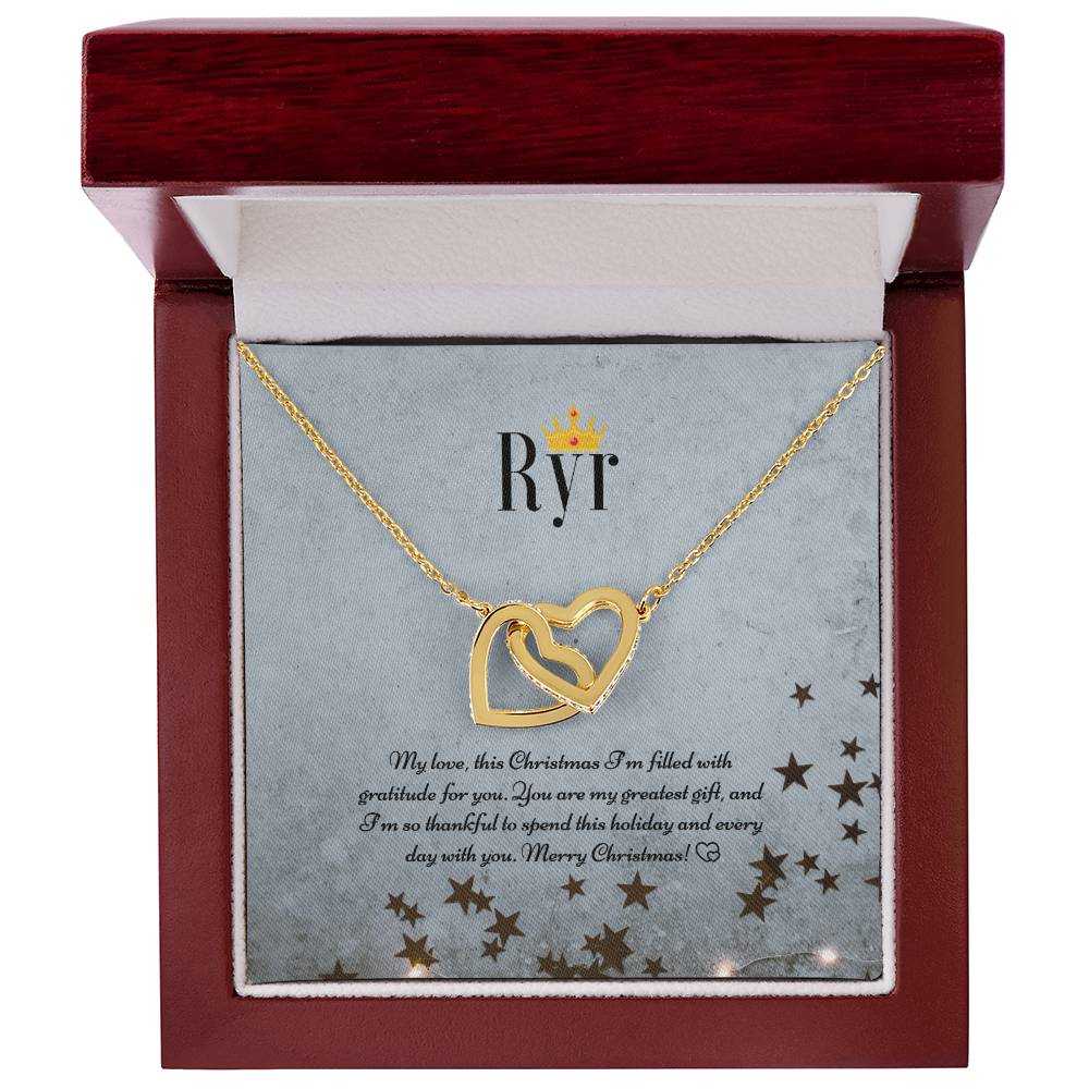 Ryr Jewelry - Interlocking Hearts Necklace - The Perfect Christmas Necklace Gift for Her