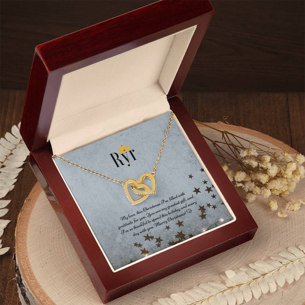 Ryr Jewelry - Interlocking Hearts Necklace - The Perfect Christmas Necklace Gift for Her