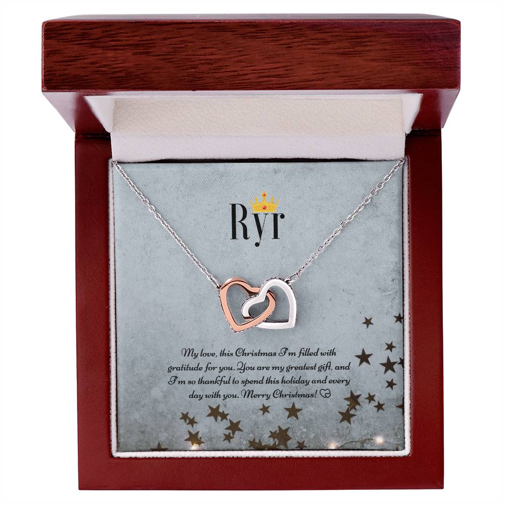 Ryr Jewelry - Interlocking Hearts Necklace - The Perfect Christmas Necklace Gift for Her