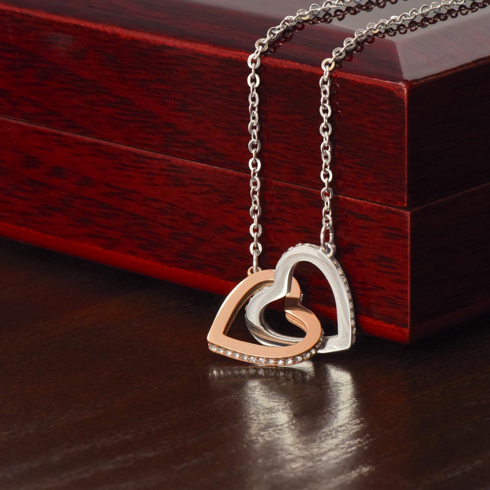 Ryr Jewelry - Non-Message Card Interlocking Hearts Necklace - Christmas Necklace for Her